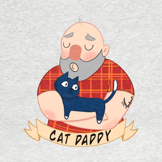 Cat Daddy lumberjack cartoon character by Cuteful